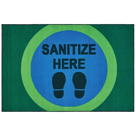 Carpets For Kids 4 x 6 ft. Rectangle Sanitize Here Dot Mat 49.31